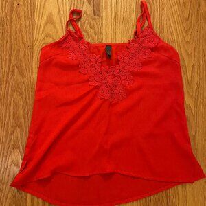 Red Lacy Tank